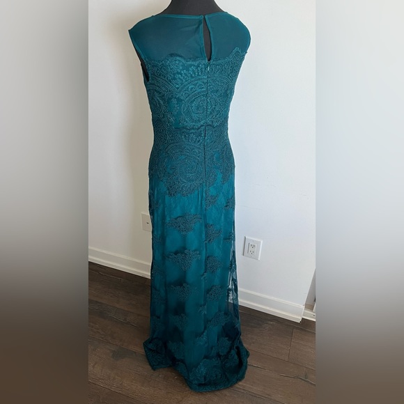 Royal Aquamarine Maxi Lace Dress-Absolutely Stunning!! Size UK 10 |Euro 38 |US 6 - Picture 3 of 6
